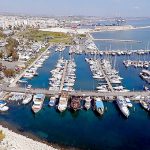 Морской частный порт в Ларнаке.Марина-Ларнака.Кипр.Рыбалки на Кипре.
